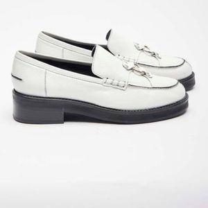 Rachel Comey Fidelio loafers, white patent leather, 6.5